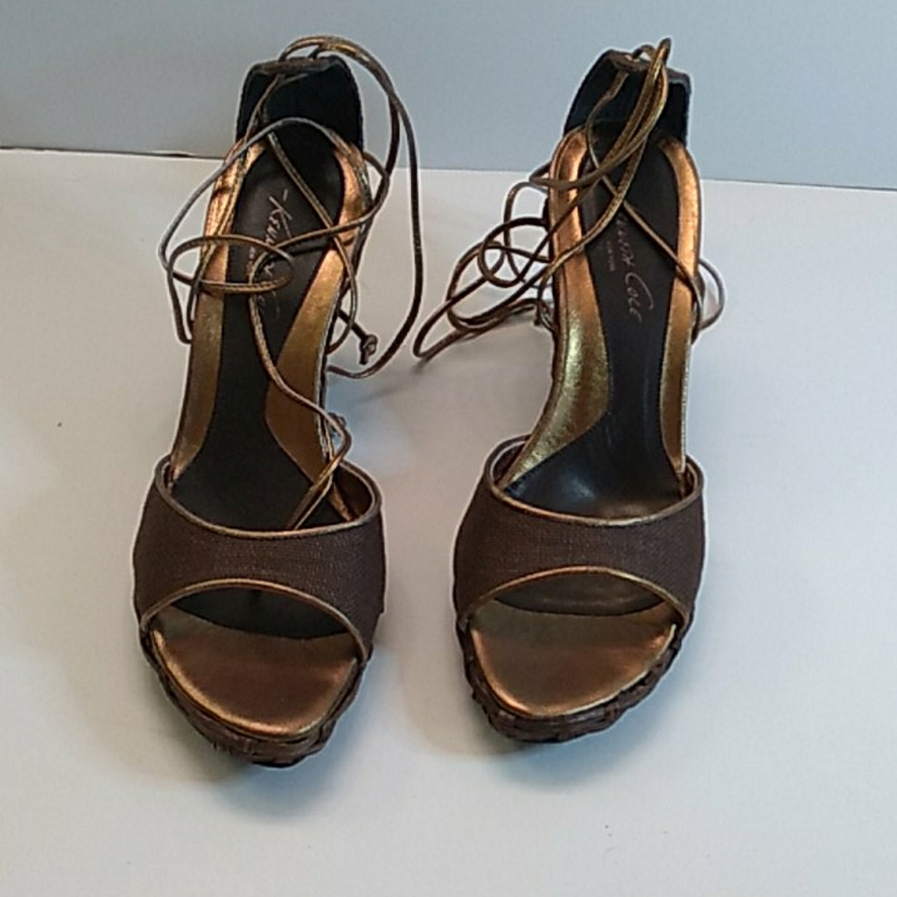 Kenneth Cole brown high heel sandals